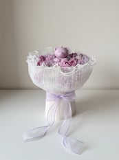 Purple soy wax candle bouquet